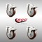 Service Caster 4 Inch 316SS Maroon Polyurethane Swivel Bolt Hole Caster Set with Lock Brake SCC SCC-SS316BHTTL20S414-PPUB-MRN-4 - alternate 2